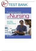 Test bank Fundamentals of Nursing 9th Edition Test Bank by Taylor, Lynn, bartlett - Chapter 1-46 | Complete Guide 2022-2023 |Verified Answers
