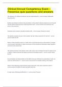 Clinical Annual Competency Exam &ndash; Fresenius quiz questions and answers