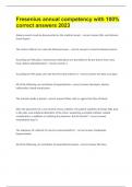 Fresenius annual competency with 100&percnt; correct answers 2023