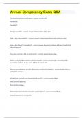 Annual Competency Exam Q&A