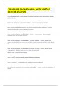 Fresenius annual exam- with verified correct answers