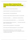 Fresenius Water Treatment Exam&comma; Fresenius Hemodialysis Study Guide 2023