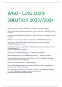 WGU - C191 100%  SOLUTION 2023//2024