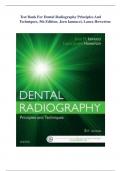 Test Bank For Dental Radiography Principles And Techniques, 5th Edition, Joen Iannucci, Laura Howerton  Graded A+
