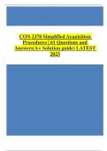 CON 2370 Simplified Acquisition Procedures | 61 Questions and Answers(A+ Solution guide)