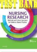 TEST BANK for Nursing Research 9th Edition by Geri LoBiondo-Wood, Judith Haber. ISBN: 9780323447652, ISBN-13 978-0323431316 (Chapters 1-21)
