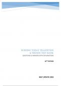 NURSING TODAY TRANSITION & TRENDS TEST BANK &vert; QUESTIONS & ANSWERS WITH EXPLANATIONS &lpar;RATED 96&percnt;&rpar; 2023