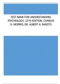 Test Bank for Understanding Psychology, 12th Edition, Charles G. Morris, Dr. Albert A. Maisto