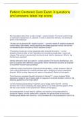 Patient Centered Care Exam 3 questions and answers latest top score&period;