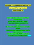 TEST BANK For Philosophies and Theories for Advanced Nursing Practice 3rd Edition Butts |Complete Chapter 1 - 26 | 100 % Verified