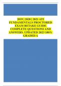 2019 | 2020 | 2021 ATI FUNDAMENTALS PROCTORED EXAM RETAKE GUIDE COMPLETE QUESTIONS AND ANSWERS.