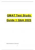 GMAT Test Study Guide 1 Q&A 2023