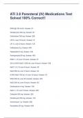 ATI 3&period;0 Parenteral &lpar;IV&rpar; Medications Test Solved 100&percnt; Correct&excl;&excl;
