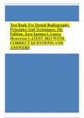 Test Bank For Dental Radiography Principles And Techniques, 5th Edition, Joen Iannucci, Laura Howerton