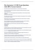 Fire Instructor 1 CCRE Exam Questions with 100&percnt; Correct Answers 