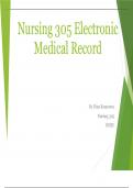 Nursing 305 Electronic Medical Record