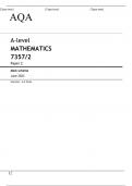 AQA A-level MATHEMATICS 7357/2 Paper 2 Mark scheme June 2023 Version: 1.0 Final