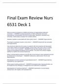 Final Exam Review Nurs  6531 Deck 1 questions and answers 100% 2023/2024