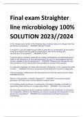 Final exam Straighter line microbiology 100%  SOLUTION 2023//2024
