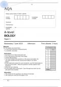 AQA A-level BIOLOGY Paper 1 June 2023