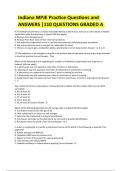 Indiana MPJE Practice Questions and ANSWERS | 110 QUESTIONS GRADED A+
