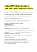 Indiana MPJE Exam Questions With 100% Correct Answers 2023-2024