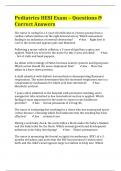 Pediatrics HESI Exam &ndash; Questions & Correct Answers
