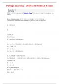 Portage Learning - CHEM 103 MODULE 2 Exam