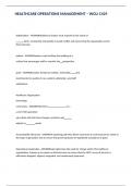 HEALTHCARE OPERATIONS MANAGEMENT &ndash; WGU C429