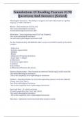 Foundations Of Reading Pearson &num;190 Questions And Answers &lpar;Solved&rpar;
