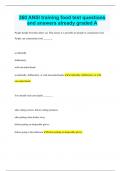 360 ANSI training food test questions and answers already graded A&plus;
