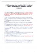 ATI Comprehensive Predictor 2019 Proctored Exam | Latest Version | Professor Verified Answers