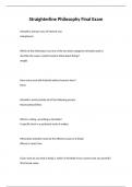 Straighterline Philosophy Final Exam 2023 &vert; 100 QUESTIONS&vert; WITH COMPLETE SOLUTIONS