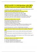 HESI Exit RN V4 &lpar;160 Questions with 100&percnt; Verified Answers&rpar; Latest Update 2023&sol;2024