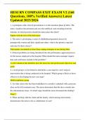 HESI RN COMPASS EXIT EXAM V2 &lpar;160 Questions&comma; 100&percnt; Verified Answers&rpar; Latest Updated 2023&sol;2024