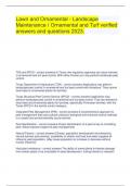 Lawn and Ornamental - Landscape Maintenance &sol; Ornamental and Turf verified answers and questions 2023&period;