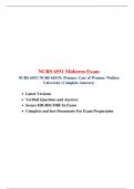 NURS 6551 Midterm Exam (Version 1) / NURS 6551N Midterm Exam , Course: NURS 6551 / NURS6551 Primary Care of Women, Walden University