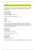 Study Questions And Answers For ILE