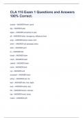 CLA Exam bundle questions and answers  Graded A  100&percnt; correct