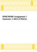 HMEMS80 Assignment 1 Semester 2 2023 (570415).