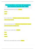 Food handlers card test AZ questions and answers passed with 100&percnt;