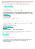 RN ATI Fluid & Electrolytes Exam Questions & Answers