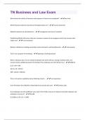 TN Business and Law Exam &vert; 190 Questions With 100&percnt; Correct Solutions&period;