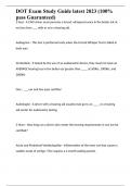 DOT Exam Study Guide latest 2023 &lpar;100&percnt; pass Guaranteed&rpar;&period;docx