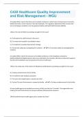 C430 Healthcare Quality Improvement and Risk Management - WGU &vert; 70 Questions and Answers&lpar;A&plus; Solution guide&rpar;
