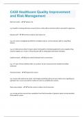 C430 Healthcare Quality Improvement and Risk Management &vert; 62  Questions and Answers&lpar;A&plus; Solution guide&rpar;