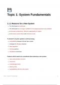 Class notes IB Computer Science SL : Topic 1: System Fundamentals