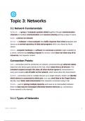 Class notes IB Computer Science SL: Topic 3: Networks