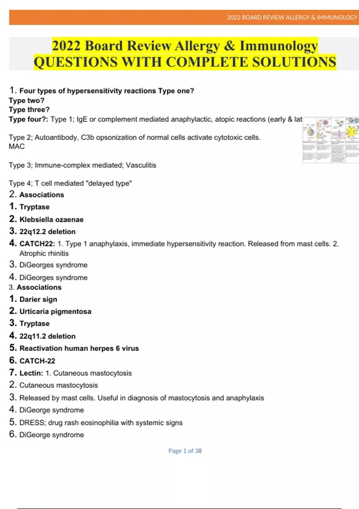 AAAAI/ACAAI TESTS COMPILATION BUNDLE - Stuvia US