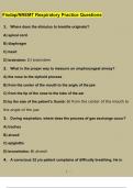 Fisdap-NREMT Respiratory Practice Questions and Answers Latest (2023 / 2024) (Verified Answers)